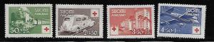 FINLAND B60-B63 C/SET MINT HING RED CROSS ISSUE 1944