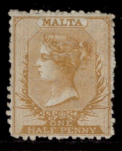 MALTA QV SG14, ½d buff brown, LH MINT. Cat £160.