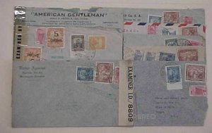 COLOMBIA  9 SMALL CENSORED COVERS TAQUILLA MOSTLY TO USA