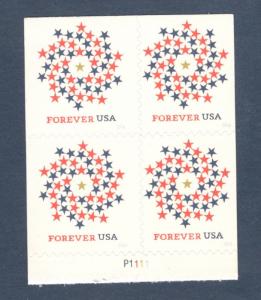 5131a (CF1) Patriotic Spiral Counterfeit (No Microprinting) Block Of 4 W/Plate #