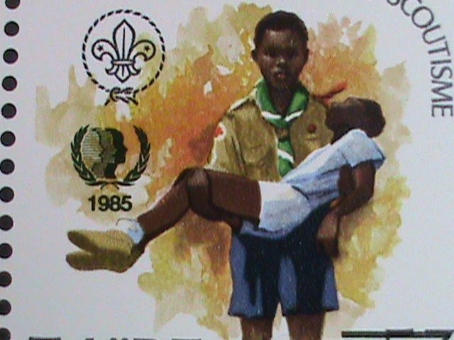 ZAIRE-1982-11207-1213 SCOUTING YEAR COMPLETE   MNH STRIPS OF 4 SETS-VERY FINE