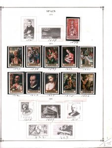 Collection,  Spain Part C Scott Album Page, 1970/1976, Cat $83 Mint & Used