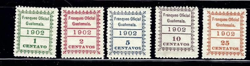 Guatemala O1-5 MH 1902 Officials