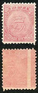 Fiji SG57a 1878-99 6d dull rose Perf 11 ERROR PRINTED BOTH SIDES SUPERB M/M