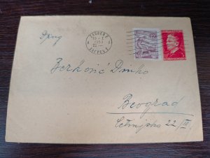 Yugoslavia 1953 Croatia, uprated 3 din. Tito stationery, Zagreb to Belgrade