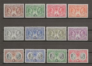 CAYMAN ISLANDS 1932 SG 84/95 MINT Cat £500