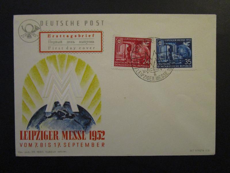 Germany DDR SC# 108 / 109 Set on 1952 FDC / Unaddressed / Cacheted - Z4507