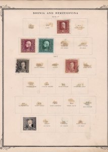 bosnia & herzegovina stamps on 2 album page ref 13431