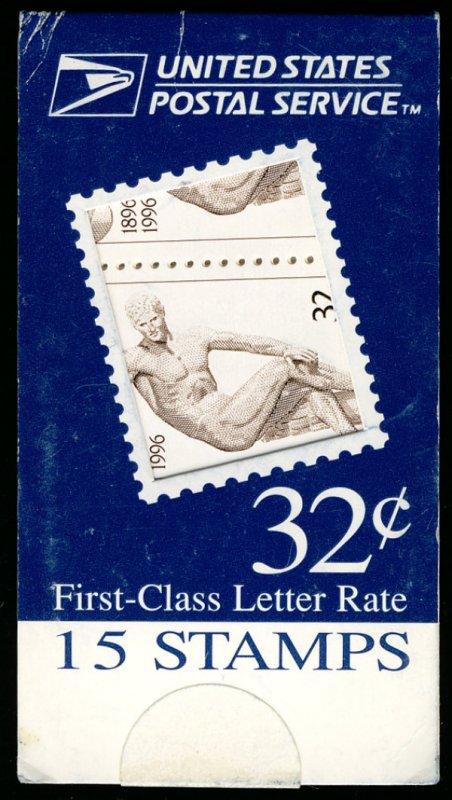 US #3087 BK252 MAKE-SHIFT BOOKLET, Olympic Centennial, VF/XF mint never hinge...