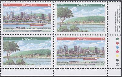 Canada 1992 #1404-1405a Canada 92 Inscription Block of 4 ...