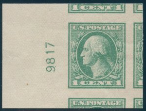 US Scott #531, Mint, Gem, Hinged, Plate Number Single PSE (Graded 100J), Jumbo!