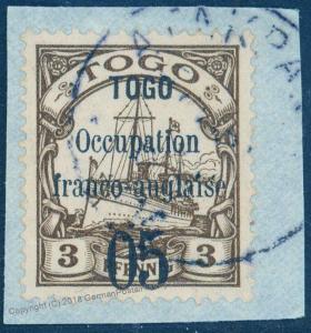 German Togo WWI French English Occupation Michel 1 Used Stamp 91772