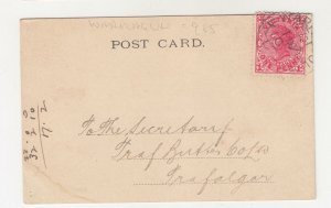VICTORIA, WARRAGUL cds., 1912 1d. Post Card, Bank of Australasia to Trafalgar.