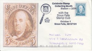 2001 USA Stamp Collector's Month Sioux Falls SC