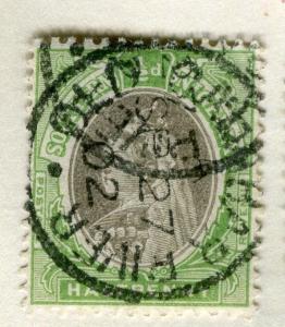 SOUTHERN NIGERIA;  1901 early classic QV issue fine used 1d. value fine POSTMARK