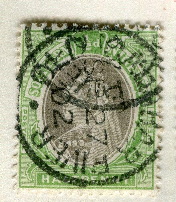 SOUTHERN NIGERIA;  1901 early classic QV issue fine used 1d. value fine POSTMARK