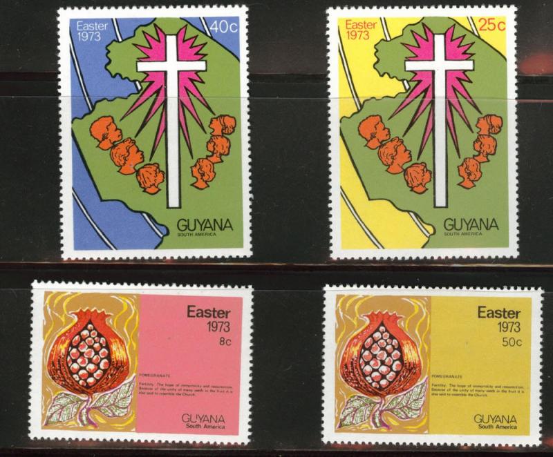 GUYANA Scott 176-79 MH* 1973 Easter set