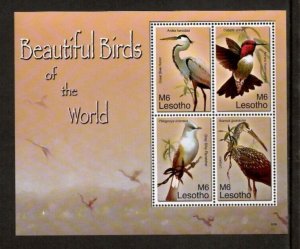 Lesotho 2007 - Birds Nature - Sheet of 4 Stamps - Scott #1404 - MNH