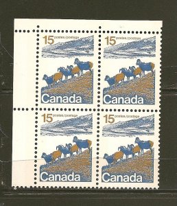 Canada 595 Mountain Sheep Block of 4 MNH