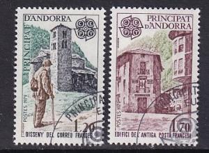 Andorra French  #269-270 cancelled 1979 Europa postman  postal history