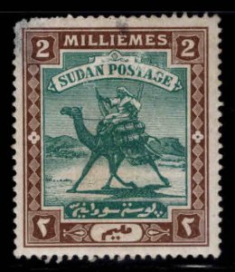 SUDAN Scott 10 MH* Camel mail stamp wmk 71 trivial thin at top