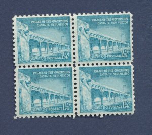 USA  - Scott 1031a - MNH  block of four  - 1 1/4 cent - Santa Fe New Mexico -