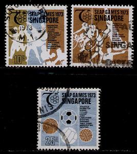 Singapore Scott # 183 - 185, used