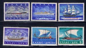 Greece 618-23 Lightly Hinged 1958 Sailing Ships 