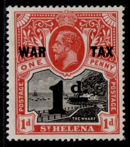 ST. HELENA GV SG88, 1d + 1d black & carmine-red, M MINT.