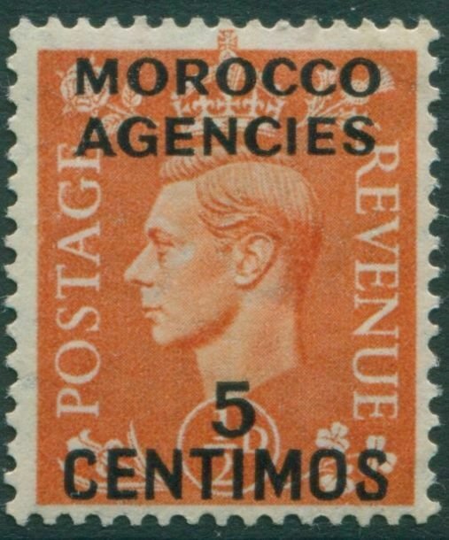 Morocco Agencies 1937 SG182 5c on ½d orange KGVI MLH