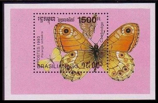 1993 Cambodge 1359/B197 Butterflies 7,00 €