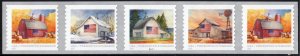 NEW ISSUE (Presorted Standard) Flags on Barns Plate Strip of Five (2022) SA