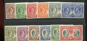 CAYMAN ISLANDS 1932 ASSEMBLY CENTENARY SCOTT #69-80 F/VF OG MINT HINGED AS SHOWN