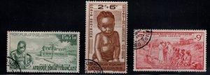 French Equatorial Africa Scott CB2-CB4 Used Native Children's Welfare Fund