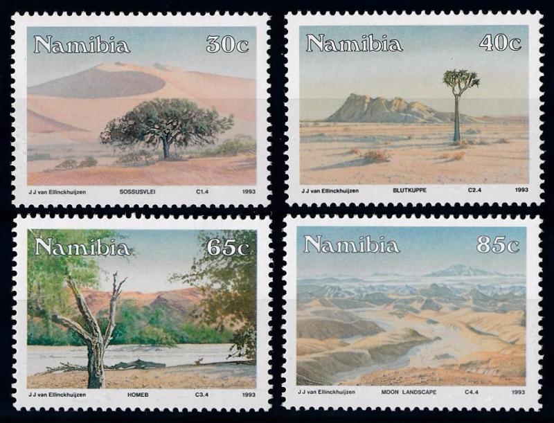 [66290] Namibia 1993 Flora Trees Baumen Landscapes  MNH