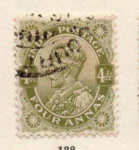 India 1926 GV  Early Issue Fine Used 4a. 159092