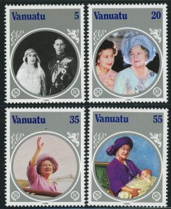 Vanuatu #392-395 Queen Mother 85th Birthday Postage Stamps Topical 1985 Mint LH