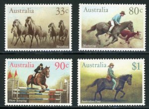 1986 Australia Sc #984 985 986 987 Horses Equestrian - MNH stamp set Cv $6