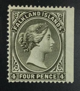 MOMEN: FALKLAND ISLANDS SG #10 1887 CROWN CA SIDEWAYS MINT OG H £450 LOT #64726