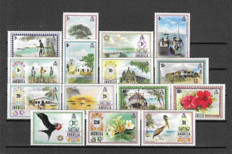 ANGUILLA 1972/5 SG 130/44 MNH Cat £45