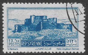 Syria Scott 377 Used 12.50p blue Krak des Chevaliers Issue of 1953