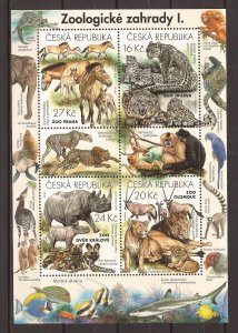 2016 Czechoslovakia - Sc3685 - MNH VF - Mini Sheet - Zoo Animals