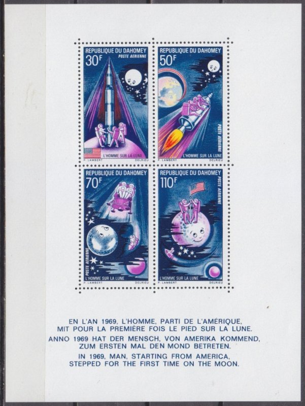 1970 Dahomey 408-10/B17 Astronauts on the moon 10,00 €