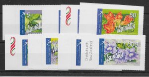 VANUATU SG982a/h 2006 FLOWERS INTERNATIONAL POST SET MNH