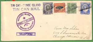 ZA1504 - TOGA - POSTAL HISTORY - OVERSIZED Cover  via TIN CAN MAIL 1934