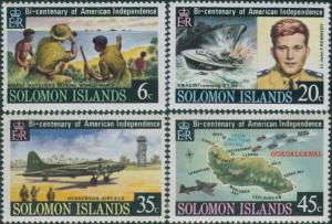 Solomon Islands 1976 SG321-324 American Revolution set MNH