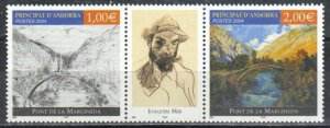 Andorra, French Stamp 589  - Margineda Bridge by Joaquim Mir