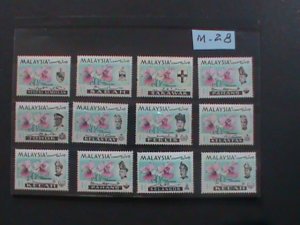 ​MALAYSIA-1965 -SULTAN FLOWERS MINT 12 STAMPS-#M28 VF WE SHIP TO WORLD  WIDE