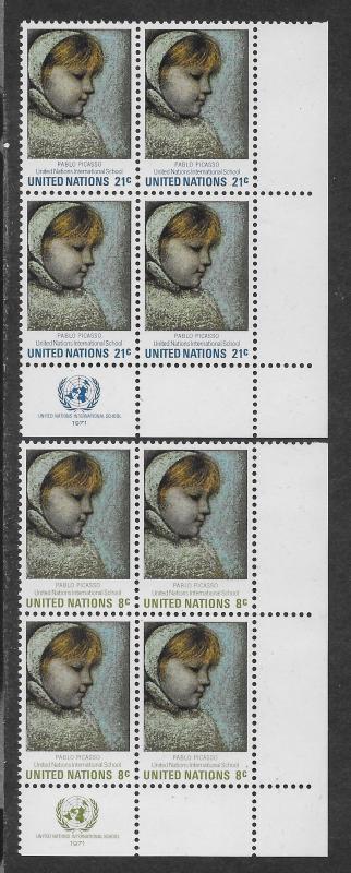 UNITED NATIONS - SC# 224-25 INSCRIP B/4 LR VF/MNH 1971