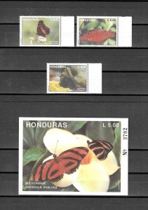 HONDURAS 1992 SG 1174/6 + MS 1177 MNH